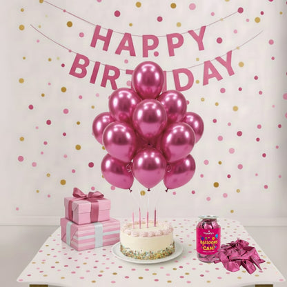 Chrome Hot Pink Premium Latex Balloons 10" - 20PC