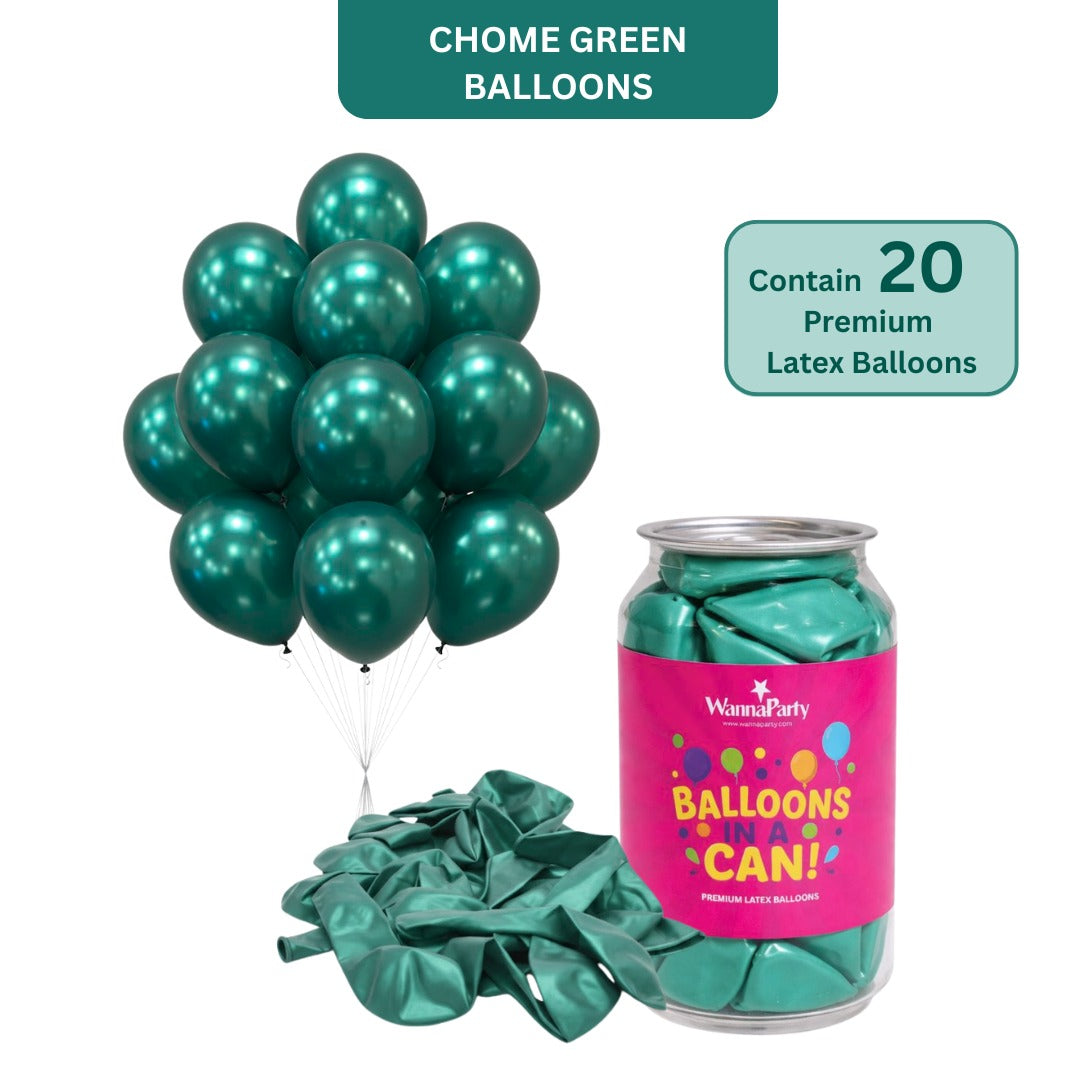 Chrome Dark Green Premium Latex Balloons 10" - 20PC