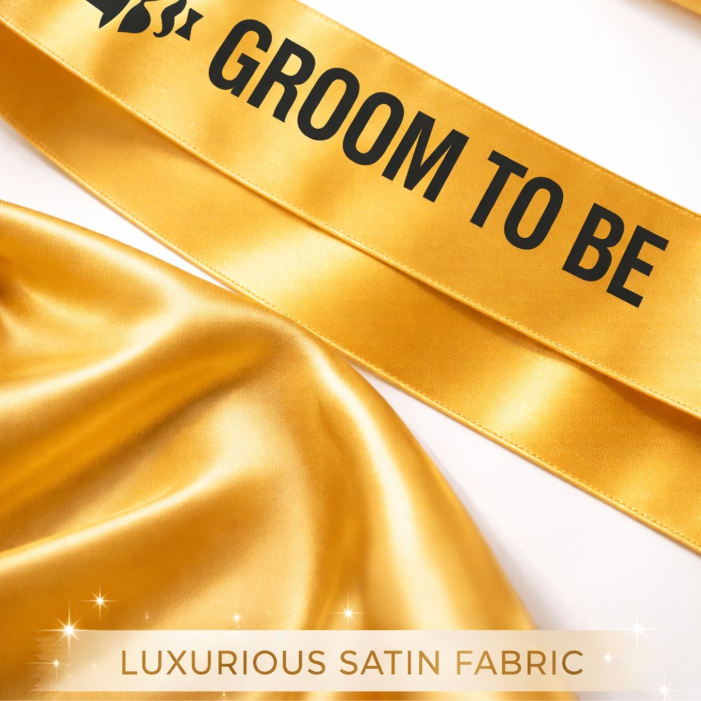Groom To Be Sash Black &amp; Gold