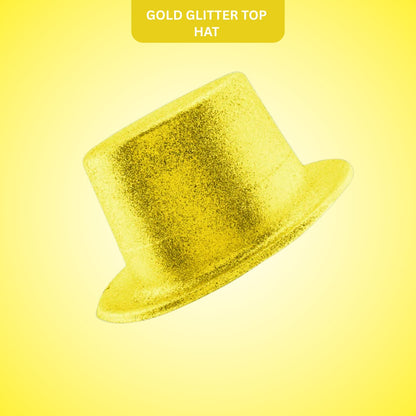 Glitter Top Hat Large Gold