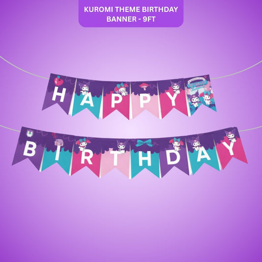 Kuromi Theme Birthday Banner - 9FT