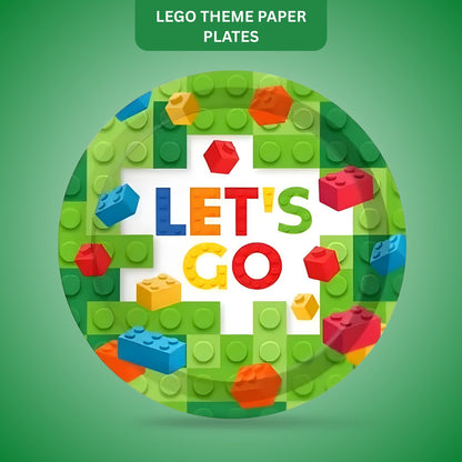 LEGO Theme Party Paper Plates - 9 inches - 8PC