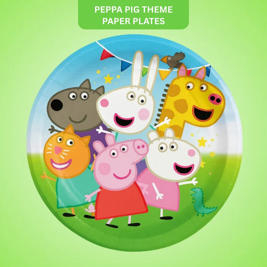 Peppa Pig & Friends Theme Party Paper Plates - 9 inches - 8PC