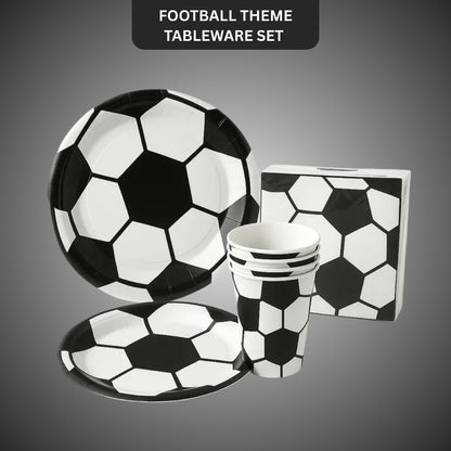 Football Theme Birthday Decor Tableware Set - 40PC