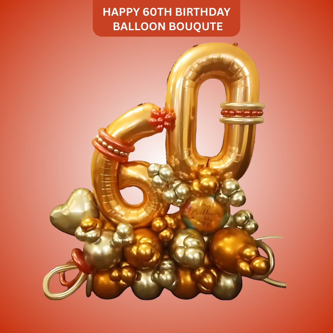 Happy 60th Birthday Balloon Bouquet
