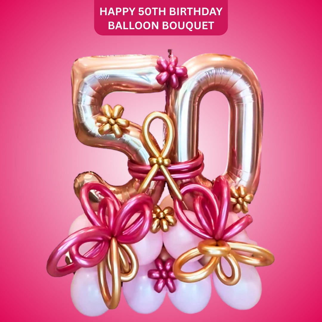 Happy 50th Birthday Balloon Bouquet