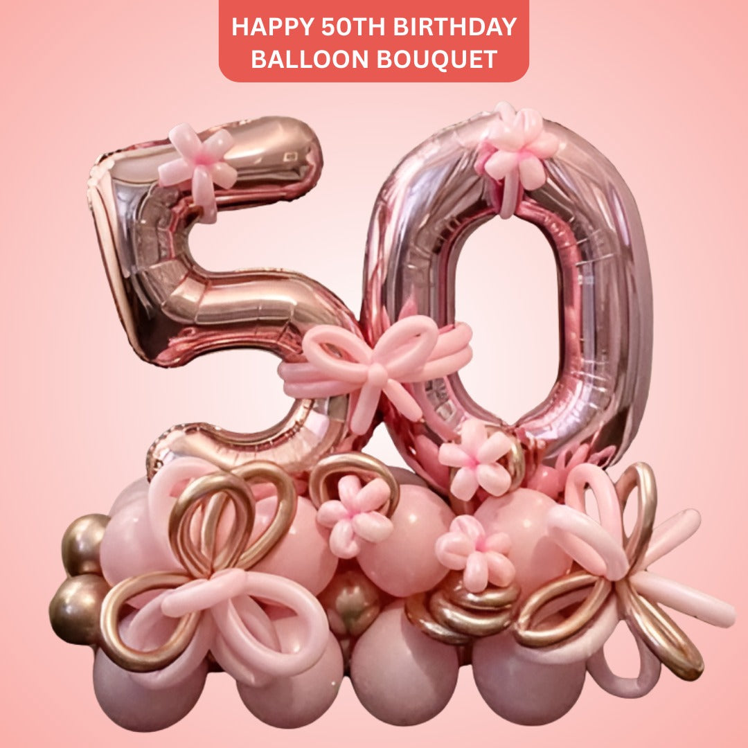 Happy 50th Birthday Balloon Bouquet