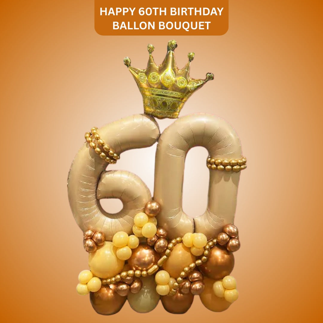 Happy 60th Birthday Ballon Bouquet