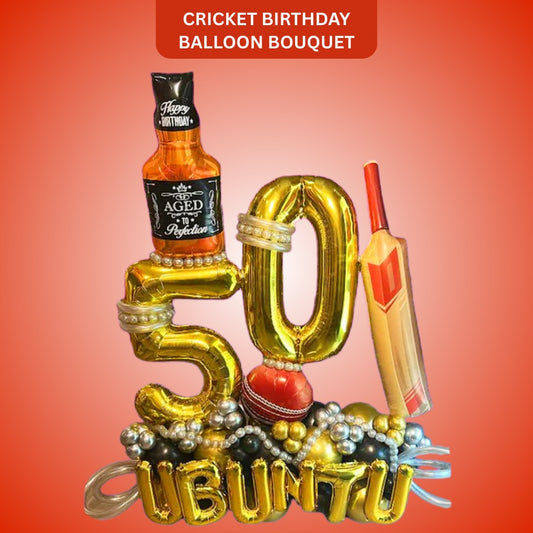 Cricket Theme Birthday Balloon Bouquet