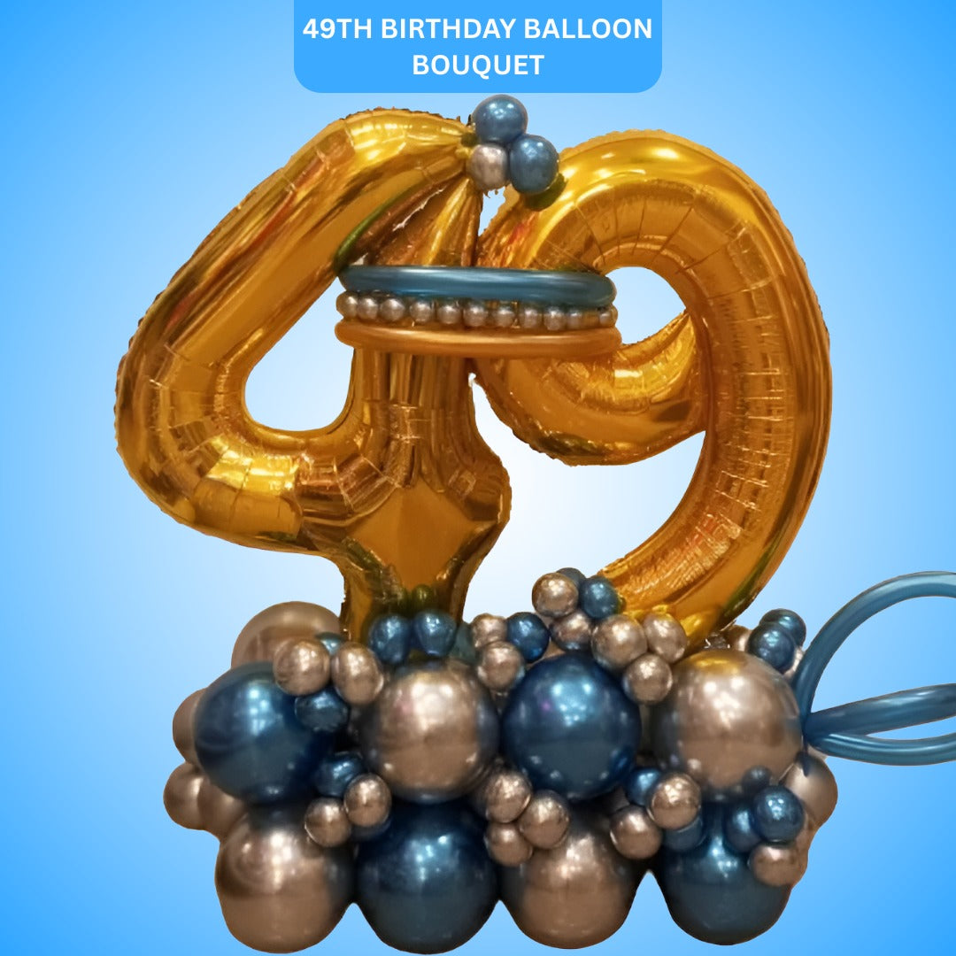 Happy 49th Birthday Balloon Bouquet Set