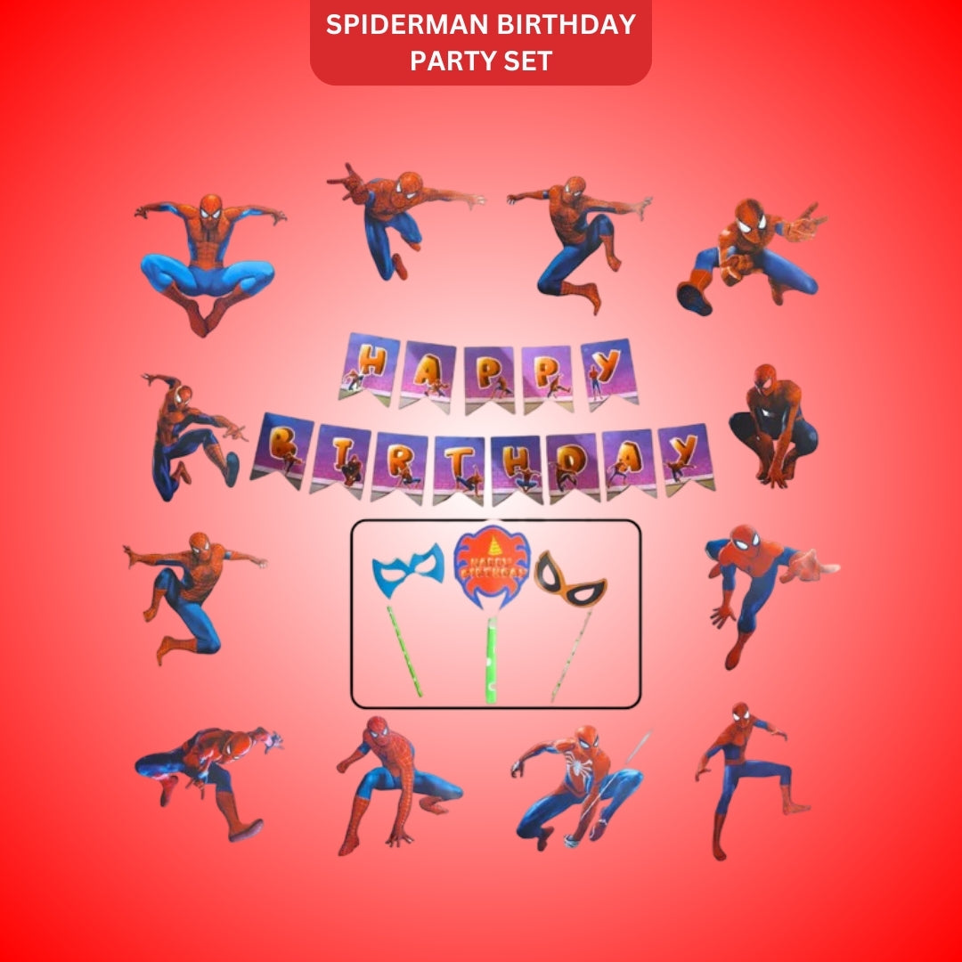 Spiderman Birthday Party Set - 16PC