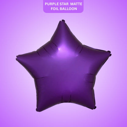 Star Shaped Matte Balloons Purple Color 18"