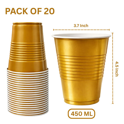 Beer Pong Cups Golden - 20PC