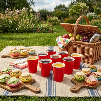 Red Hot/Cold Drinking Paper Cups - 10PC