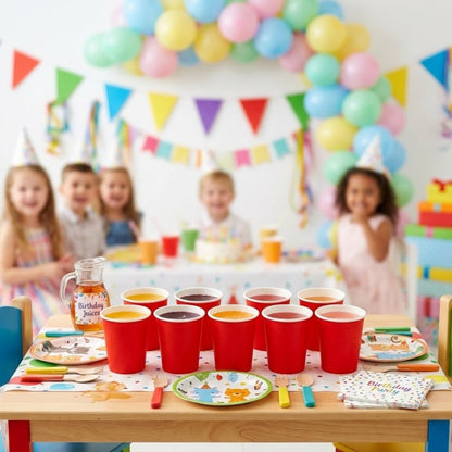 Red Hot/Cold Drinking Paper Cups - 10PC