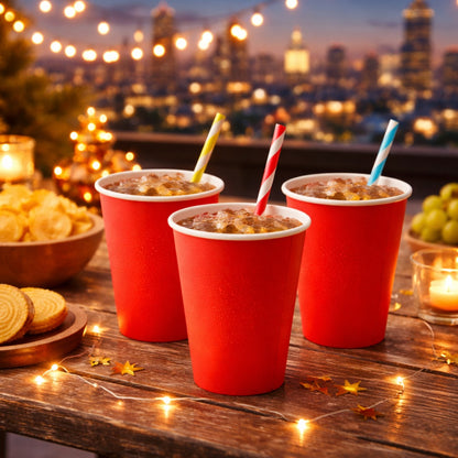 Red Hot/Cold Drinking Paper Cups - 10PC