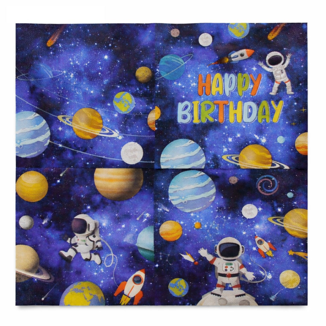 Space Theme Paper Napkins - 20PC