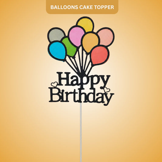 Happy Birthday Balloons Topper