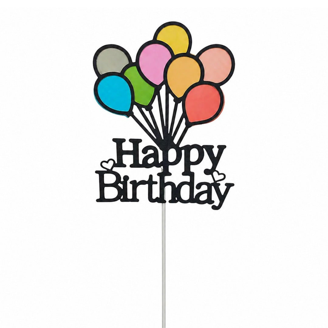 Happy Birthday Balloons Topper