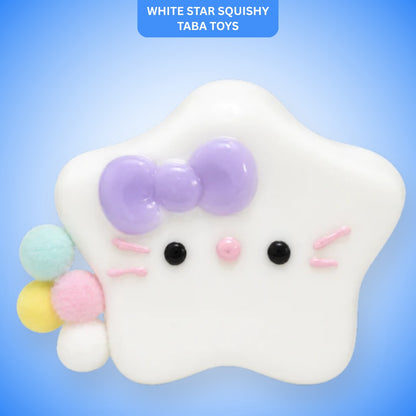 Hello Kitty White Star Squishy Taba Toy - Cute Squeeze Toy | Wanna Party - Image 1