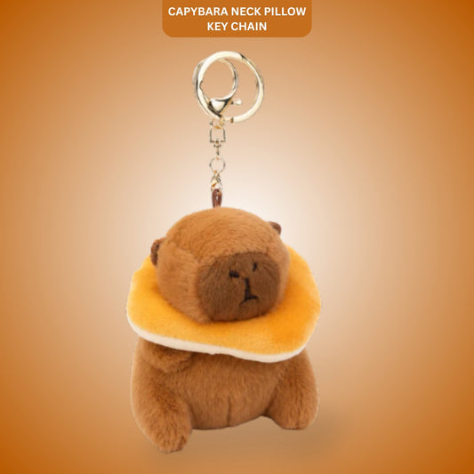 Capybara Neck Pillow Plushy Brown Key Chain - 1PC