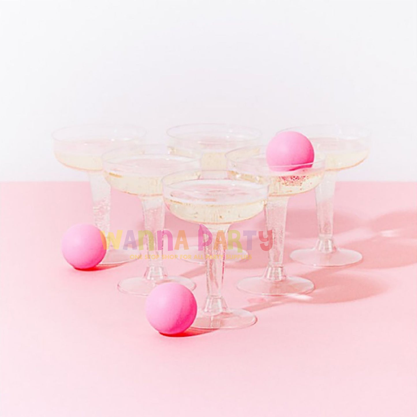 Wine Glass Pong Game - 12 PC