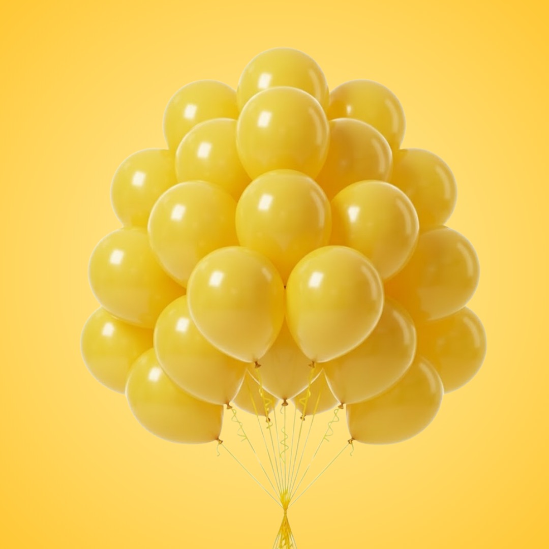 Yellow Latex  Balloons 10" - 20PC