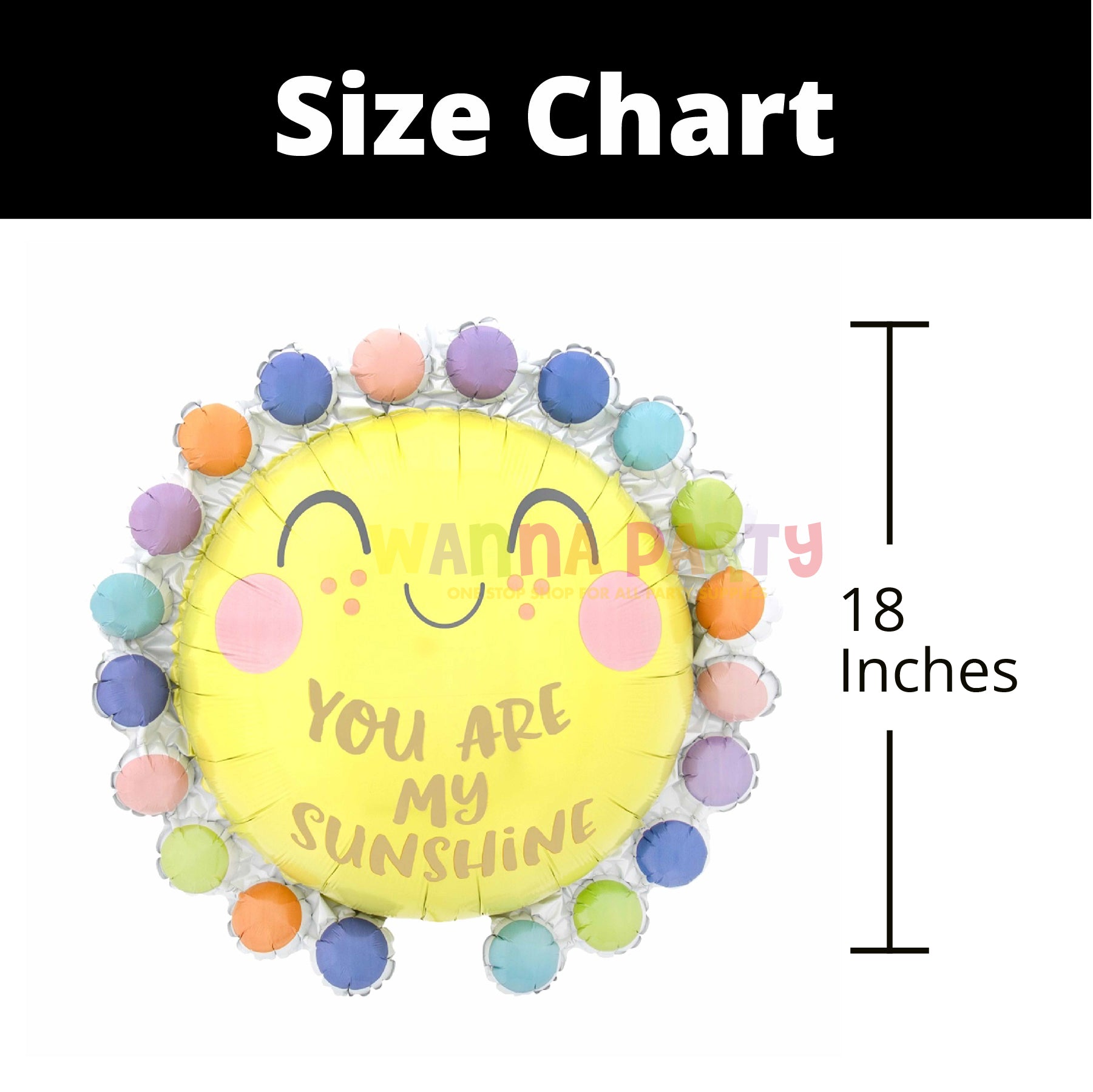 You're my Sunshine Balloon SuperShape Balloon 36 Inch