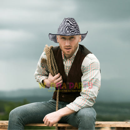 Zebra Print Cowboy Hats