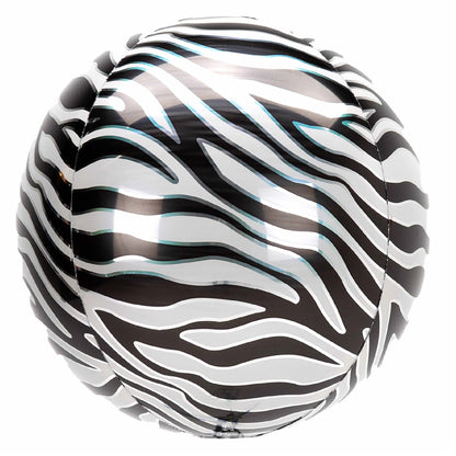 Zebra Print Orbz Balloon 16"