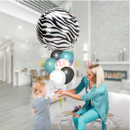 Zebra Print Orbz Balloon 16"