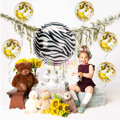 Zebra Print Orbz Balloon 16"