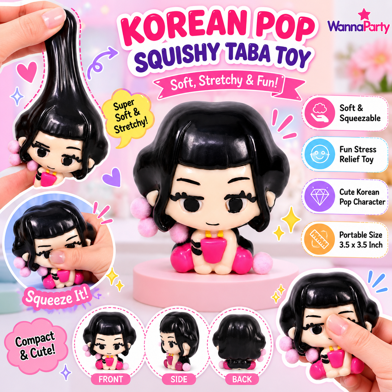 K-POP Zoey Squishy Taba Toys - 1PC