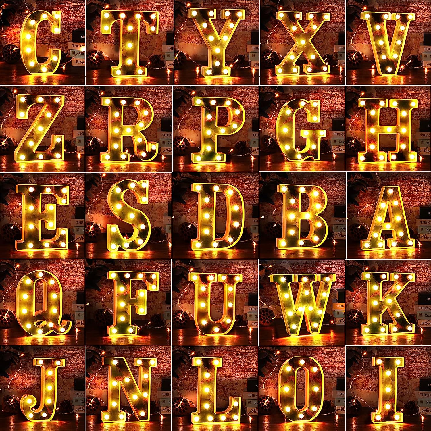 LED Golden Marquee Alphabet J-1PC