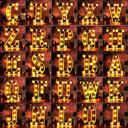 LED Golden Marquee Alphabet K-1PC