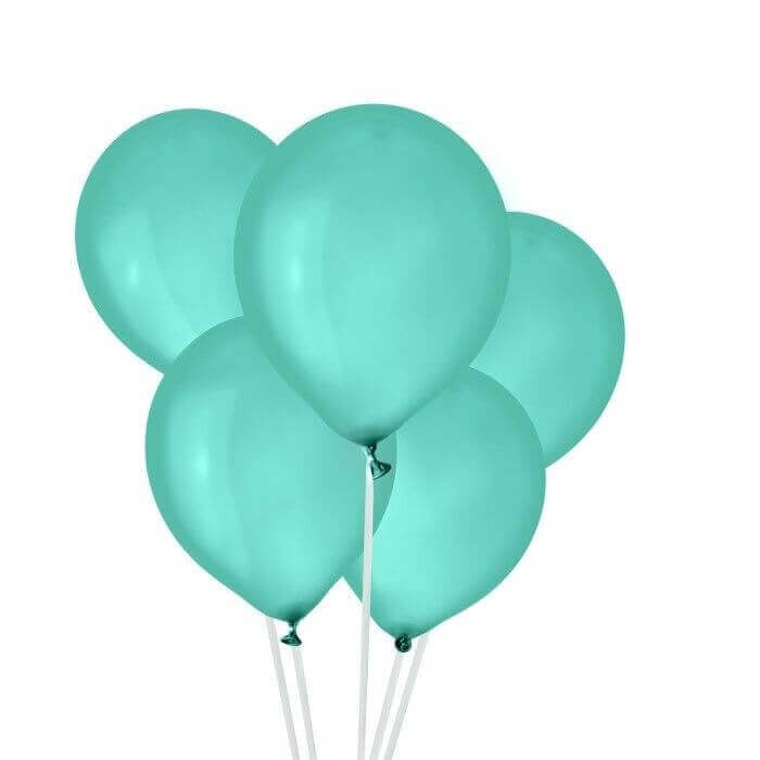 Aqua Blue Metallic Balloon 12"