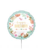 Boho Chic Floral Happy Birthday Set Of 5