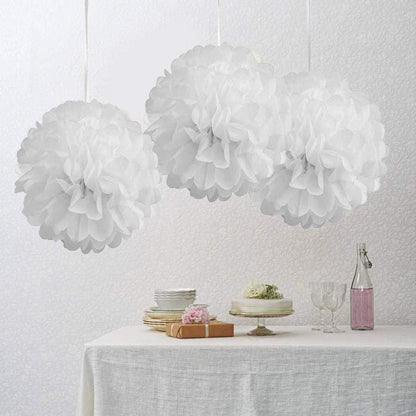 White Fluffy Decoration 12" - 1PC