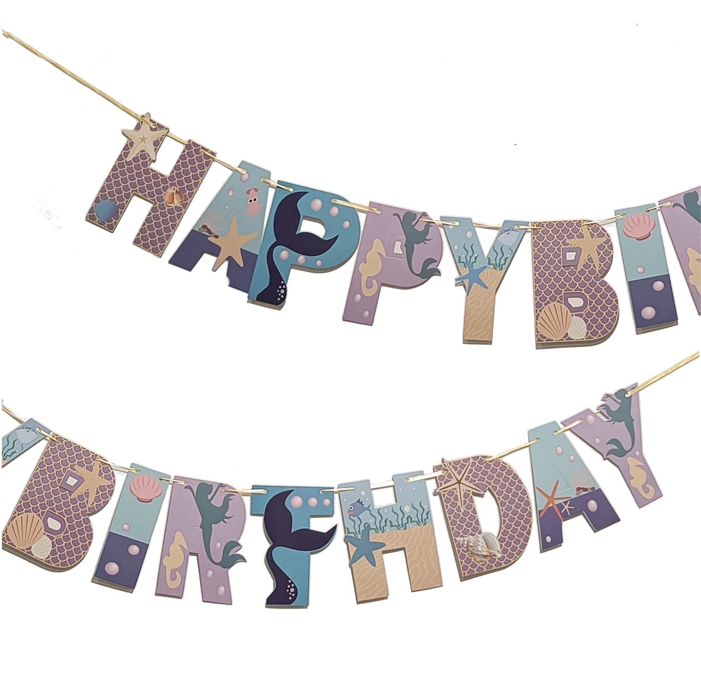 Mermaid Theme Birthday Banner