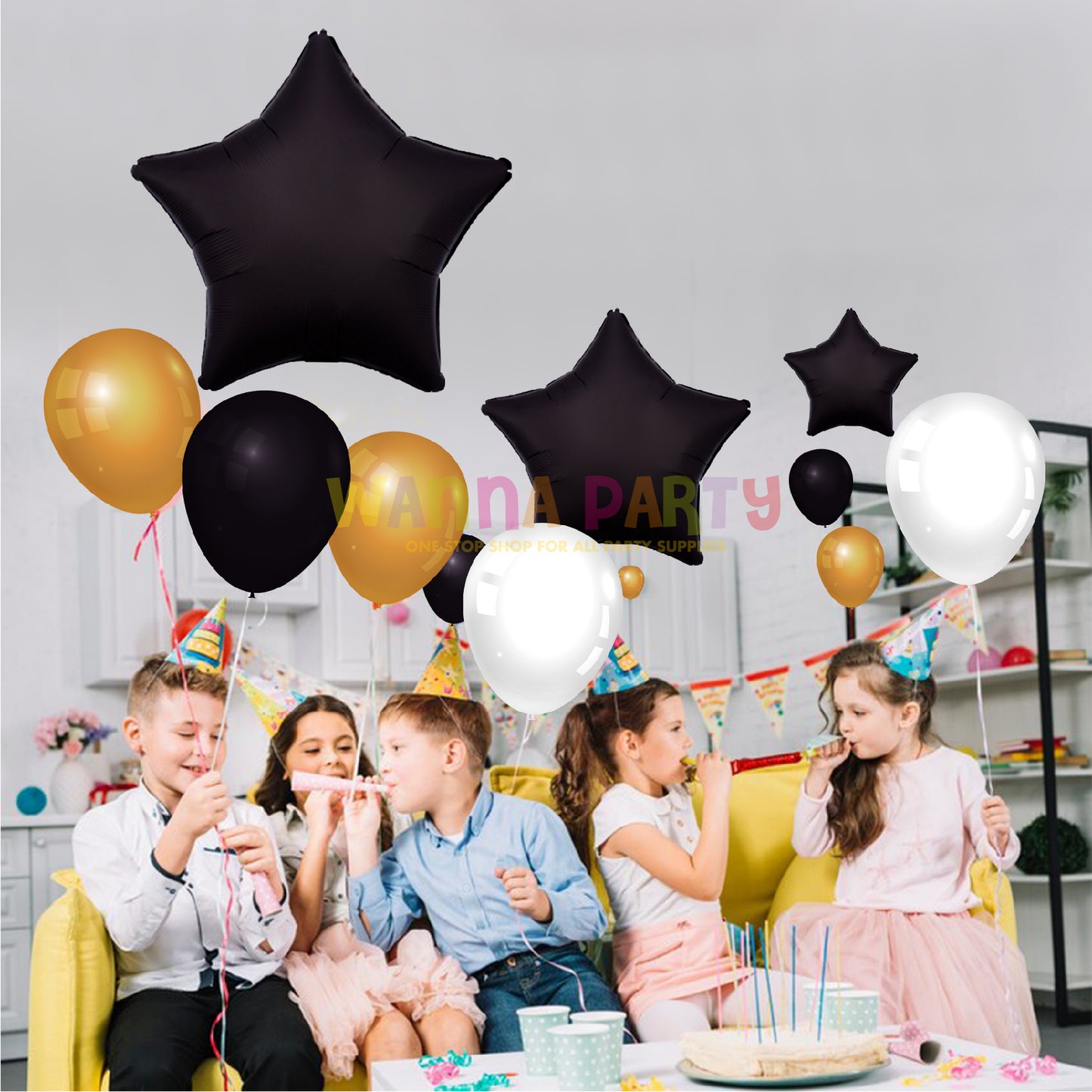 Black Star Foil Balloon 18"