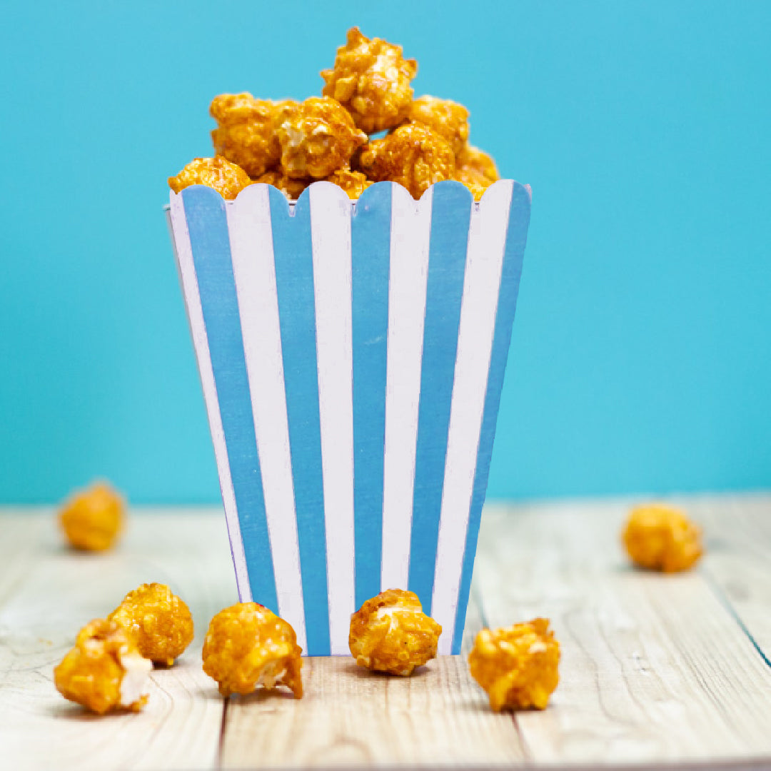 Striped Popcorn Holders Blue - 10PC