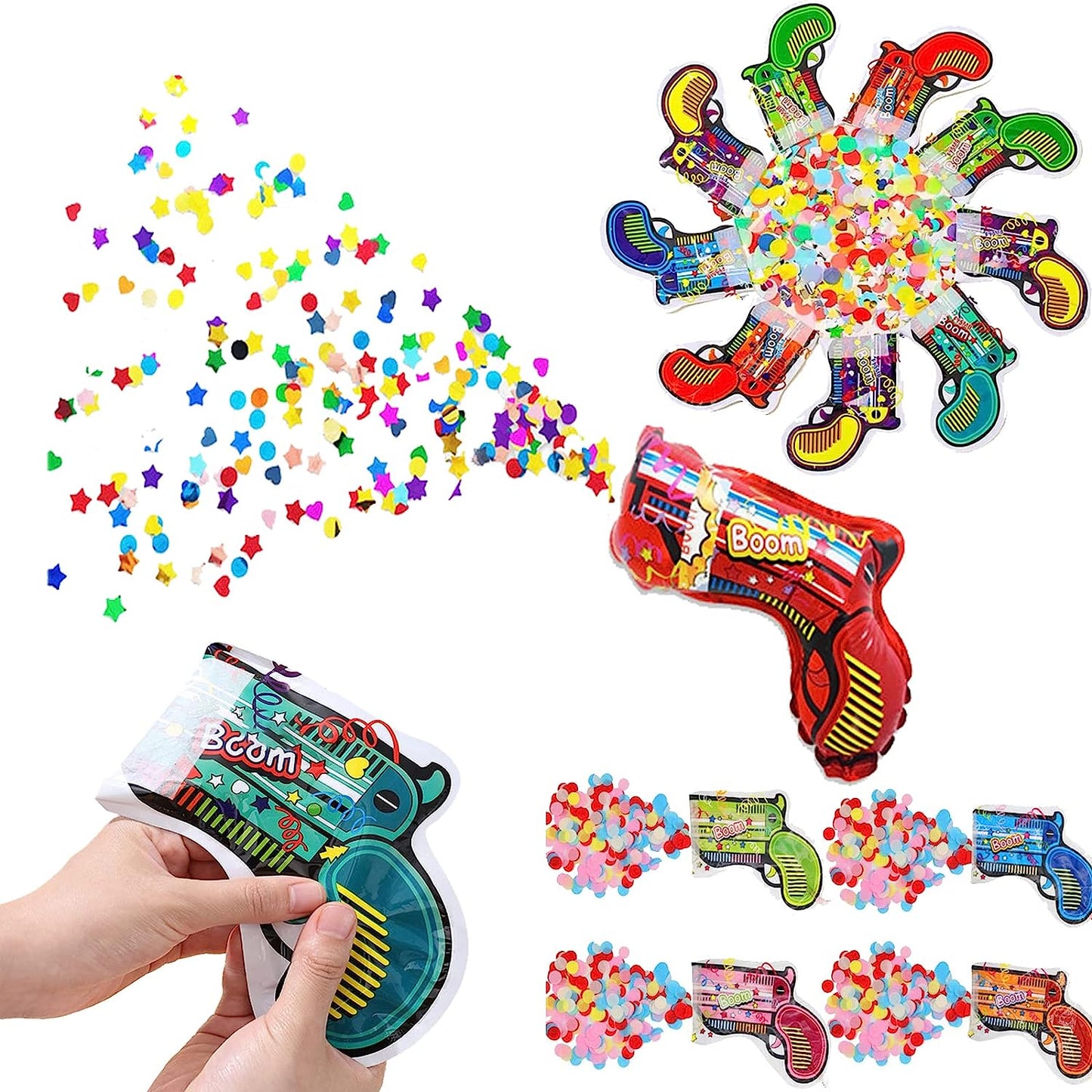 Gun Shaped Handy Party Popper - 6PC