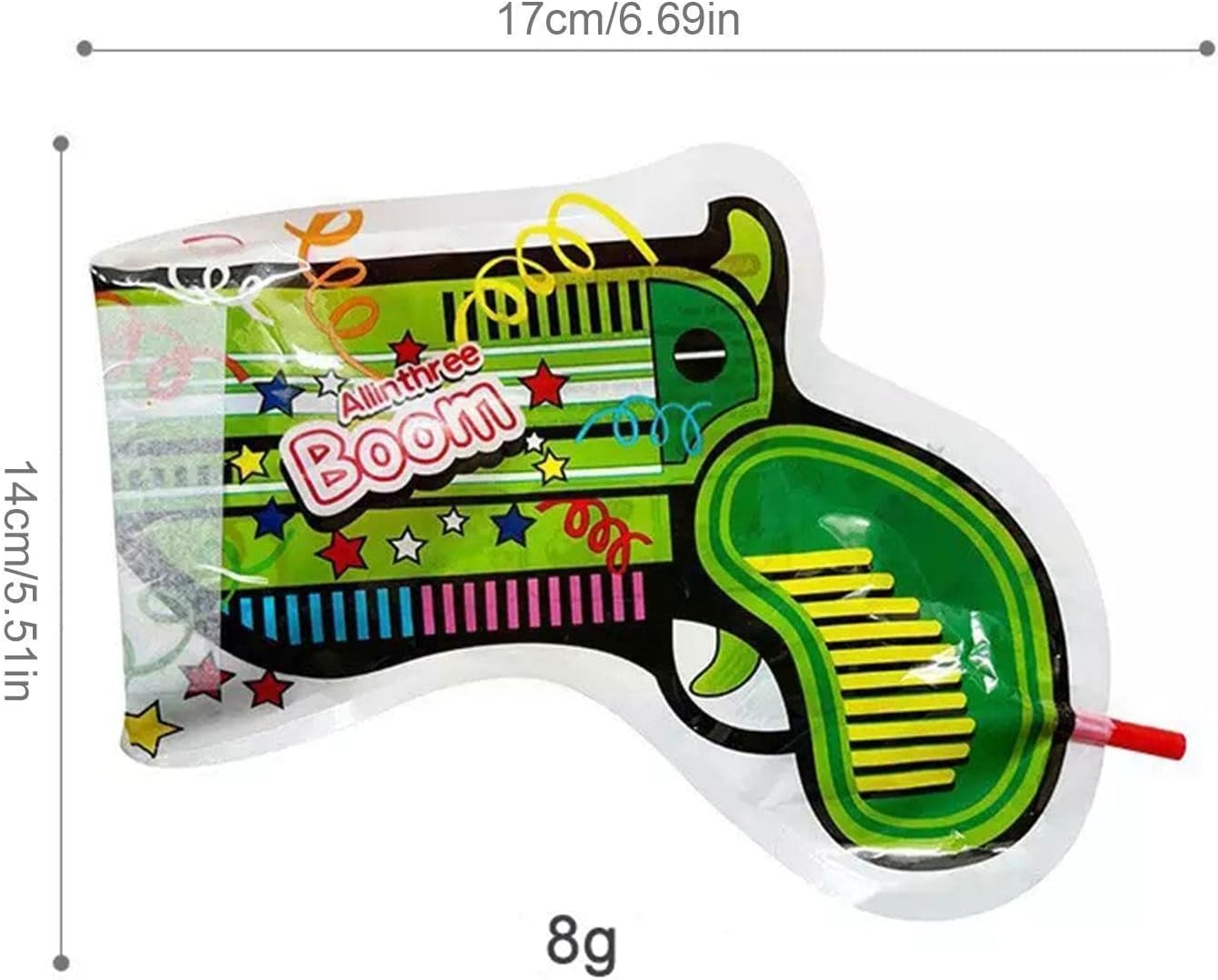 Gun Shaped Handy Party Popper - 6PC