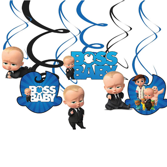 Boss Baby Swirl Decoration - 12 PC