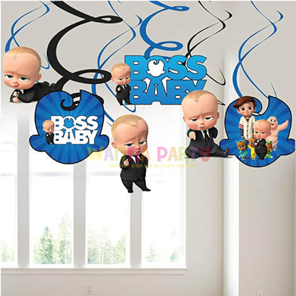 Boss Baby Swirl Decoration - 12 PC