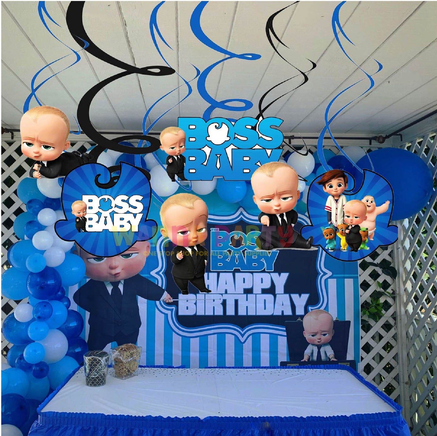 Boss Baby Swirl Decoration - 12 PC