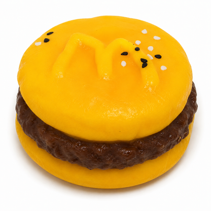 Cute Burger Taba Squishy Toy | Soft Slow Rebound Food Shaped Squeeze Toy for Kids, Stress Relief Toy, Party Favors, Return Gifts, Loot Bags & Pinata Fillers – 1PC