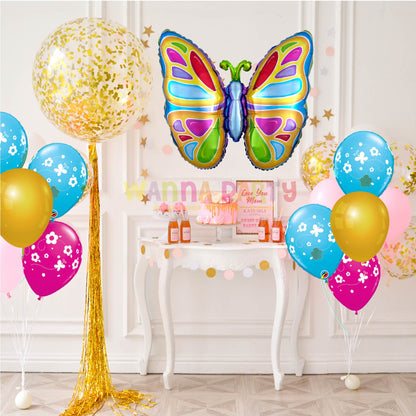 Large Shape ColorFul Butterfly Balloon 29"