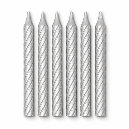 Silver Swirl Candle - 12PC
