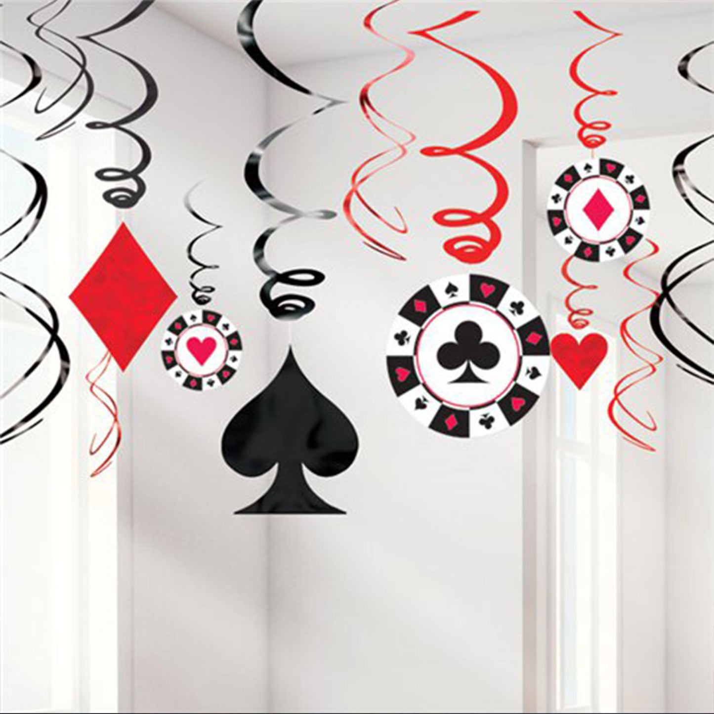 Casino Swirl Decoration - 12 PC